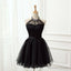 Cute Little Black Short Halter Short 2025 Prom Dresses