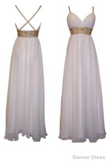 Low Back Boho with Beaded Waist Occasion Evening Dresses