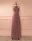 Cute Tulle A Line Long Prom Dress, Bridesmaid Dresses