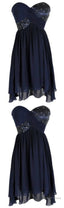 Spark Queen Short Prom Dress, Cheap Prom Dress, Beading Prom Dress, Blue Prom Dress, Cheap Homecoming Dresses