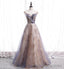 Cute Tulle Sequins Long Prom Dress, Evening Dress