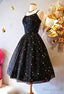 sexy spaghetti straps black shiny short homecoming Dress Prom Dresses