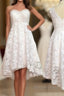 Pretty Lace High Low Short Beautiful Short For Teens Cheap Prom Dresses