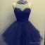 High Neck Tulle Black junior custom cute lovely popular 2026 Homecoming Dresses