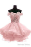 Cute Off Shoulder Pink Elegant 2026 Homecoming Dresses