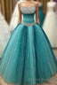Spaghetti Straps Long Beading Sequin Shiny Modest For Teens Prom Dresses