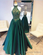 Green Halter Beading Lace A Line For Teens Elegant Backless Fashion 2026 Women Prom Dresses