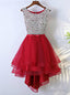 Prom Dress Juniors Homecoming Dresses A Line Scoop Asymmetrical