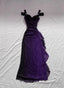Purple Sweetheart Off Shoulder Long Prom Dress, A-Line Prom Dresses