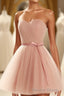 Cute Sweetheart Neck Tulle Short Prom Dresses, Bridesmaid Dresses