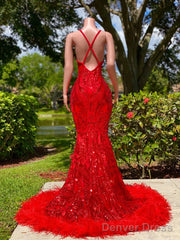 V Neck Mermaid Prom Dress, African Mermaid Prom Dresses, Sequin Lace Wedding Dress