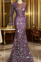 Real Prom Dresses, Sexy Prom Dresses, Purple Prom Dresses, Bling Bling Evening Dresses, Cheap Party Dresses