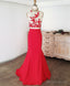 Red Mermaid Long Prom Dress, Red Prom Graduation Dresses