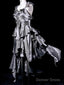 Retro High Low Irregular Spaghetti Straps Gray Short Prom Dresses Birthday Outfits