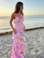 Romantic Spaghetti Straps V Neck Prom Dress,Charming Prom Dresses