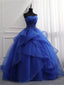 Royal Blue Lace Prom Dress, Royal Blue Lace Prom Graduation Dresses