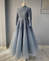 Royal blue prom Dresses lace Beaded evening Dresses,Wedding Party Dresses