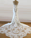Satin Mermaid Wedding Dresses Sweetheart Lace Train