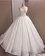 Sequins Lace Wedding Dresses Ball Gowns Scoop Neck
