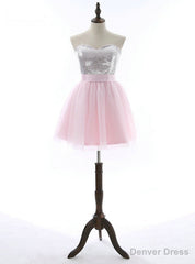 Sequins Mini Dresses for Graduation Cheap Homecoming Dresses