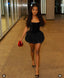 Sexy Sheath Halter Black Sleeveless Mini Short Prom 8Th Grade Homecoming Dress Summer Middle School Hoco Dresses Homecoming Outfits Birthday Outfit