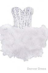 Sexy Ball Gown Sweetheart Mini Homecoming Dress With Beading