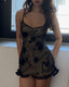 Sexy Black Tulle Suspenders Tight Hip-Wrapped Birthday Skirt Homecoming Dresses