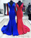 Sexy Leg Split Evening Dresses Long Satin Mermaid Prom Dresses