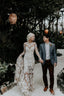 Sexy Mermaid Prom Dress Boho Lace Long Sleeves Spring Wedding Dresses