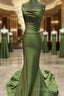 Sexy Open Back Mermaid Bridesmaid Dresses Spaghetti Straps