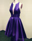 Sexy Plunge V Neck Long Split Prom Dresses For Wedding Prom