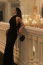Sexy Sheath High Neckline Backless Black Prom Dresses Birthday Outfits