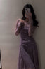 Sexy Sheath Off The Shoulder Grape Lace Beach Dress Women'S Vacation Dress Birthday Dresses