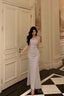 Sexy Sheath Spaghetti Straps Long Prom Dresses Birthday Outfits Prom Gowns