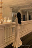 Sexy Sheath Square Neckline Ivory Long Prom Dresses Birthday Outfits Prom Gowns
