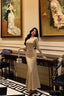 Sexy Sheath Square Neckline Long Prom Dresses Birthday Outfits Prom Gowns