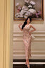 Sexy Sheath V Neckline Floral Prom Dresses Birthday Outfits Prom Gowns