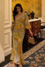 Sexy Sheath V Neckline Floral Yellow Slit Prom Dresses Birthday Outfits Prom Gowns
