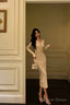 Sexy Sheath V Neckline Long Prom Dress Birthday Outfits Prom Dresses