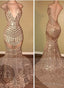 Sexy V Neck Sequins Mermaid Long Prom Dresses On Sale