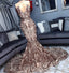 Sexy V Neck Sequins Sleeveless Mermaid Floor Length Prom Dresses