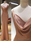 Sheath Champagne Long Prom Dresses, Champagne Floor Length Formal Evening Dresses