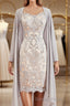 Sheath Column Bateau Short Mini Chiffon Mother of the Bride Dresses With Appliques Lace