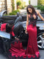 Sheath Column Jewel Chapel Train Silk like Satin Prom Dresses With Appliques Lace