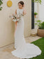 Sheath Column Jewel Sweep Train Stretch Crepe Wedding Dresses