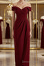 Sheath/Column Off-the-Shoulder Floor-Length Stretch Crepe Mother of the Bride Dresses With Ruffles
