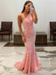 Sheath Column One Shoulder Sweep Train Prom Dresses