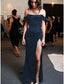 Sheath Column Prom Dress Minimalist Dresses Prom Sweep Brush Train Sleeveless Strapless Charmeuse With Pleats Ruched Slit