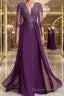 Sheath/Column Scoop Floor-Length Chiffon Mother of the Bride Dresses With Lace