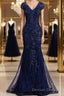 Sheath Column V Neck Floor Length Tulle Mother of the Bride Dresses With Appliques Lace